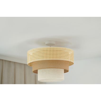 Brilagi - Припотолочная люстра CEDAR LUNETA 1xE27/15W/230V диаметр 45 см бежевый/коричневый/кремовый