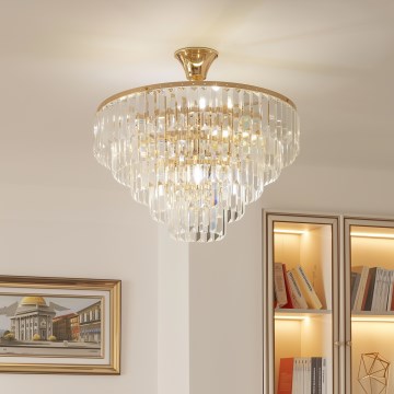 Brilagi - Припотолочная люстра CRYSTAL 5xE14/40W/230V золотистый