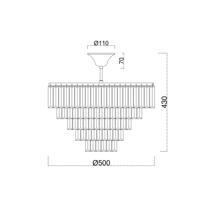 Brilagi - Припотолочная люстра CRYSTAL 5xE14/40W/230V золотистый