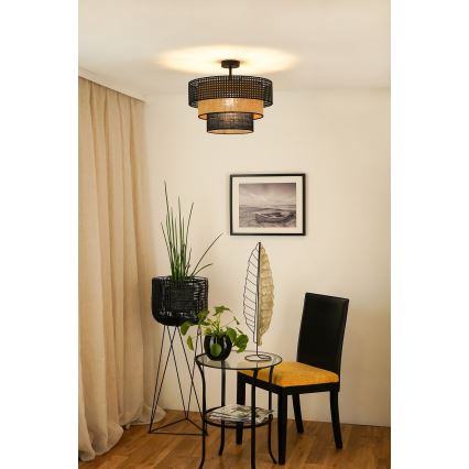 Brilagi - Припотолочная люстра DAKOTA LUNETA 1xE27/15W/230V диаметр 45 см черный/бежевый