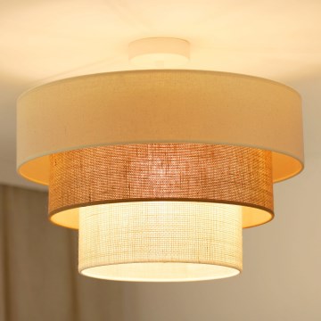 Brilagi - Припотолочная люстра DENVER LUNETA 1xE27/15W/230V диаметр 45 см бежевый/коричневый/кремовый
