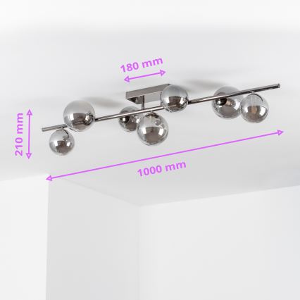 Brilagi - Пристельова LED люстра MILLA 7xG9/3W/230V глянцевий хром/димчастий
