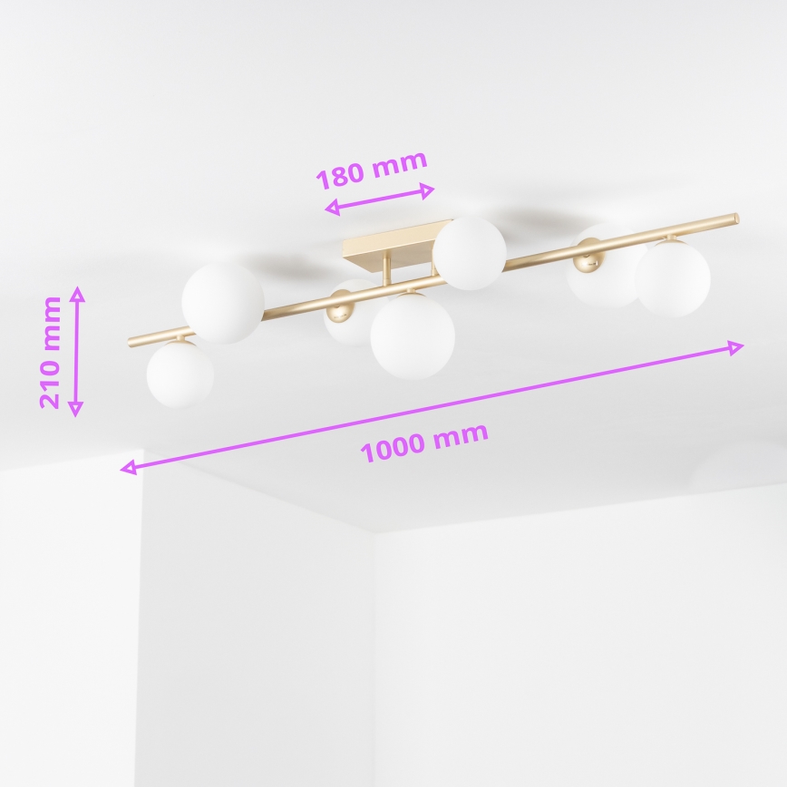 Brilagi - Пристельова LED люстра MILLA 7xG9/3W/230V золотий/білий