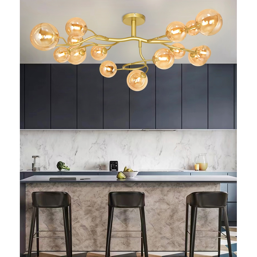 Brilagi - Пристельова LED люстра MISTEL 15xG9/3W/230V золотий