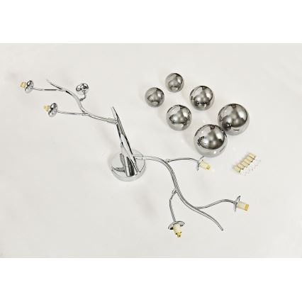 Brilagi - Пристельова LED люстра MISTEL 6xG9/3W/230V глянцевий хром/димчастий