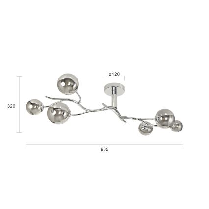 Brilagi - Пристельова LED люстра MISTEL 6xG9/3W/230V глянцевий хром/димчастий