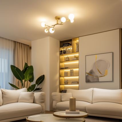 Brilagi - Пристельова LED люстра MISTEL 6xG9/3W/230V золотий/білий