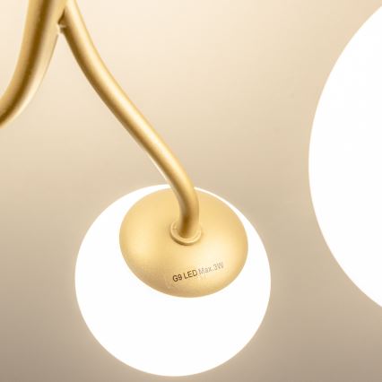 Brilagi - Пристельова LED люстра MISTEL 6xG9/3W/230V золотий/білий