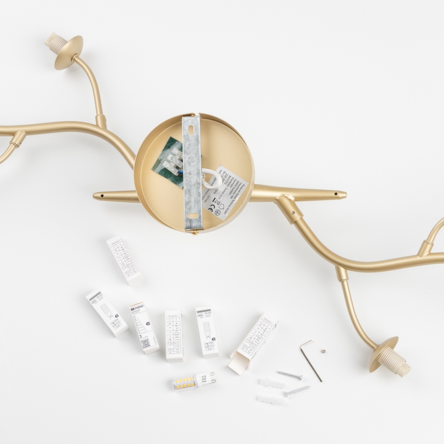 Brilagi - Пристельова LED люстра MISTEL 6xG9/3W/230V золотий/білий