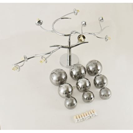 Brilagi - Пристельова LED люстра MISTEL 9xG9/3W/230V глянцевий хром/димчастий