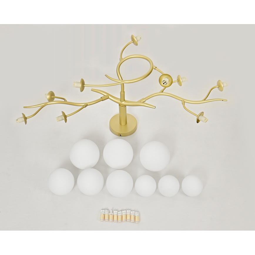 Brilagi - Пристельова LED люстра MISTEL 9xG9/3W/230V золотий/білий