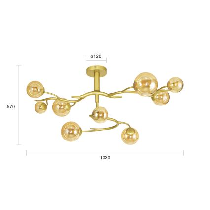 Brilagi - Пристельова LED люстра MISTEL 9xG9/3W/230V золотий