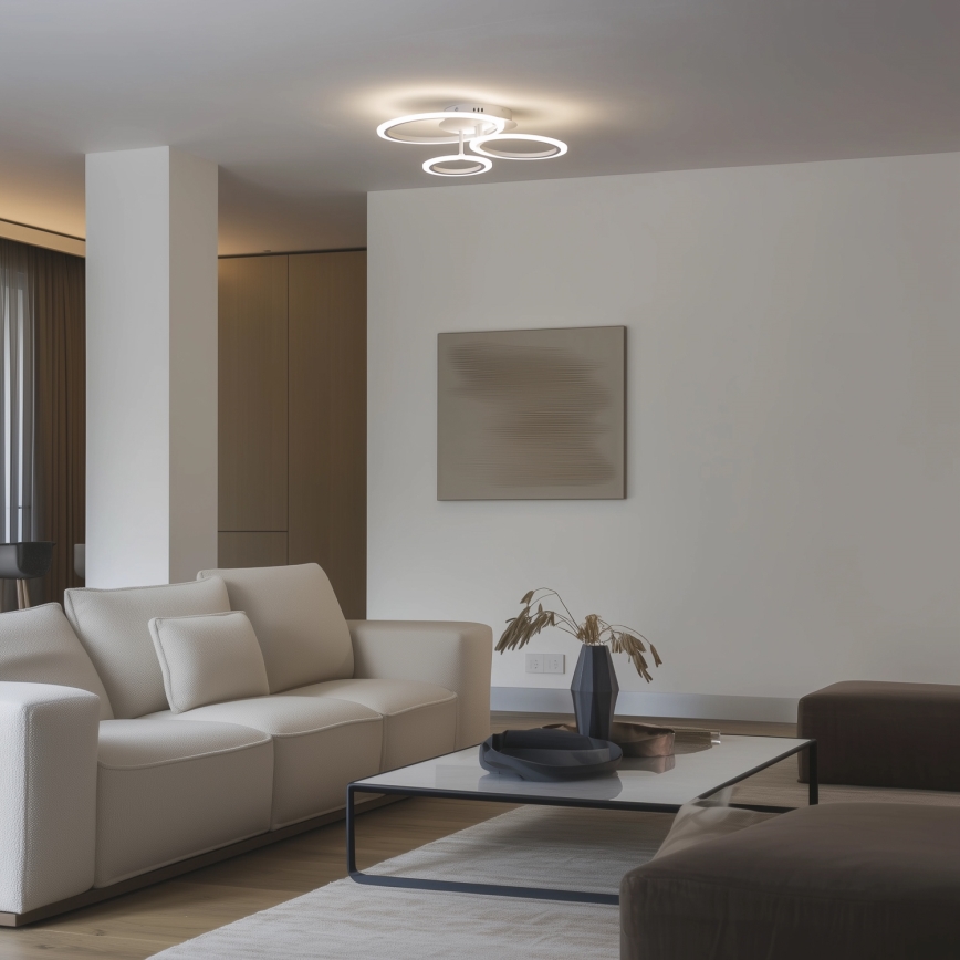 Brilagi - Пристельова LED люстра з регулюванням яскравості ORBITS LED/40W/230V 3000-6500K білий + пульт дистанційного керування