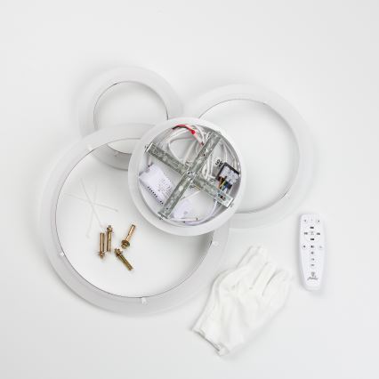 Brilagi - Пристельова LED люстра з регулюванням яскравості ORBITS LED/40W/230V 3000-6500K білий + пульт дистанційного керування
