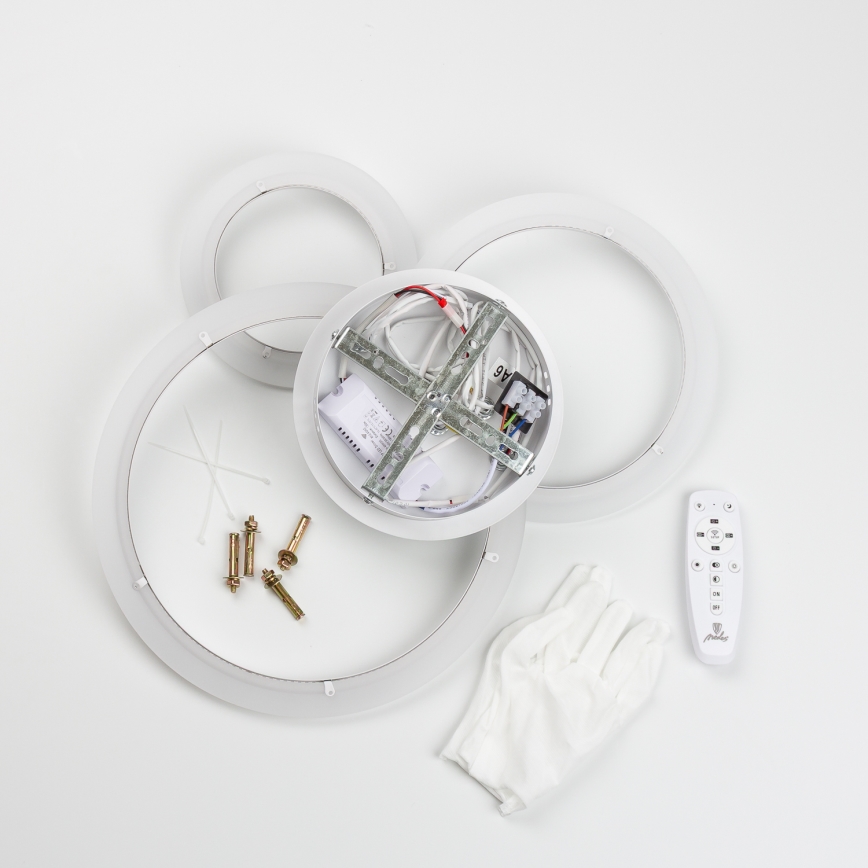 Brilagi - Пристельова LED люстра з регулюванням яскравості ORBITS LED/40W/230V 3000-6500K білий + пульт дистанційного керування