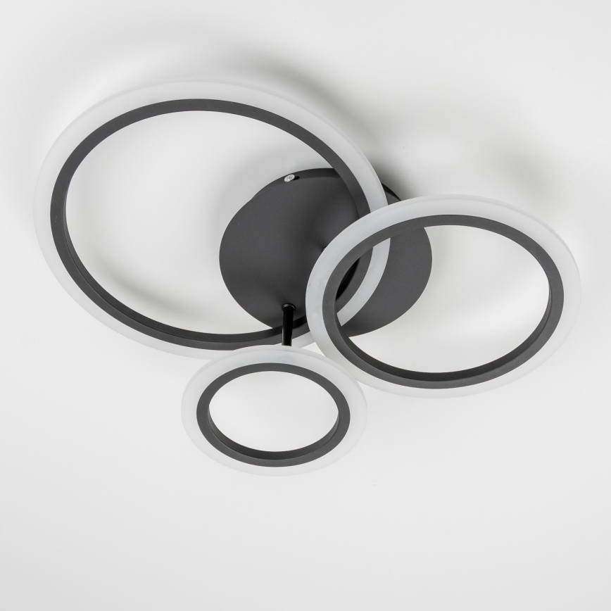 Brilagi - Пристельова LED люстра з регулюванням яскравості ORBITS LED/40W/230V 3000-6500K чорний + пульт дистанційного керування