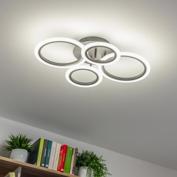 Brilagi - Пристельова LED люстра з регулюванням яскравості ORBITS LED/50W/230V 3000-6500K антрацит + пульт дистанційного керування