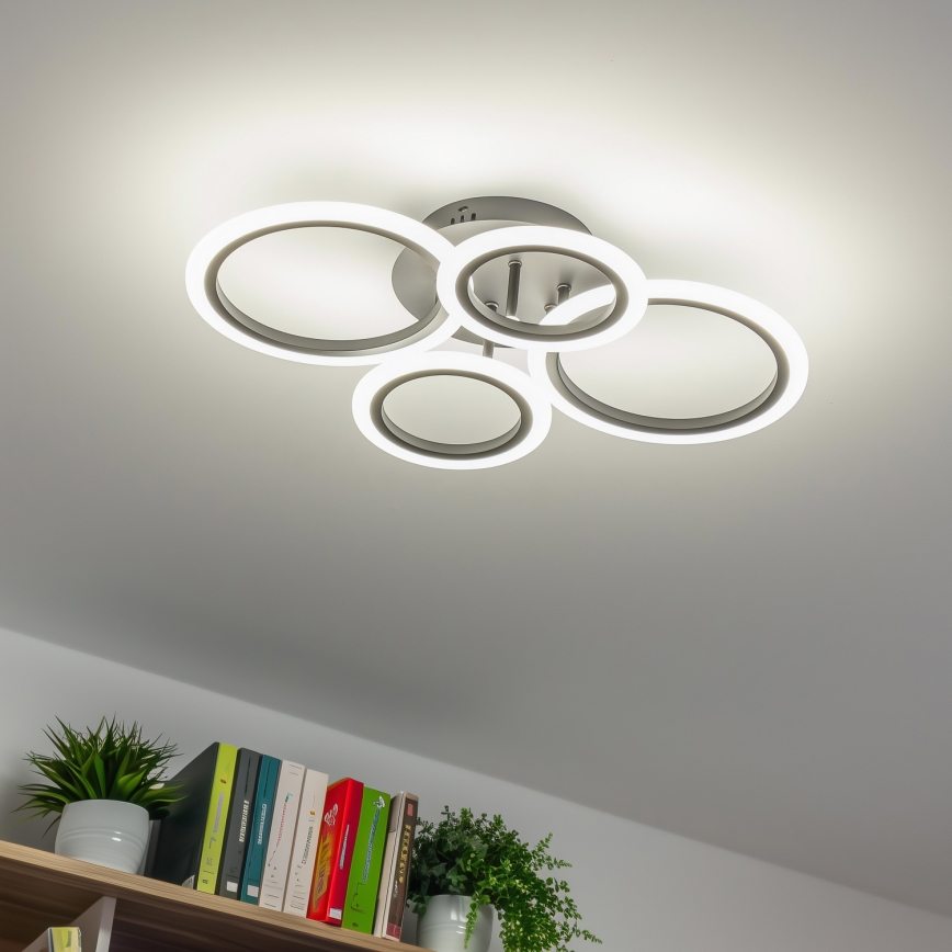 Brilagi - Пристельова LED люстра з регулюванням яскравості ORBITS LED/50W/230V 3000-6500K антрацит + пульт дистанційного керування