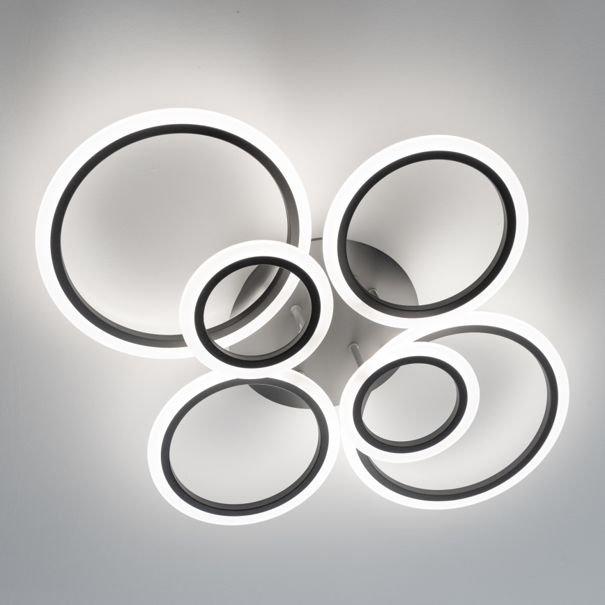 Brilagi - Пристельова LED люстра з регулюванням яскравості ORBITS LED/85W/230V 3000-6500K антрацит + пульт дистанційного керування