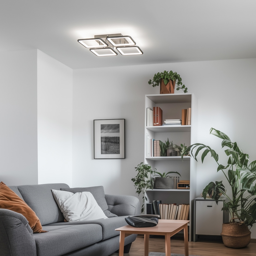 Brilagi - Пристельова LED люстра з регулюванням яскравості SQUARED LED/85W/230V 3000-6500K + пульт дистанційного керування