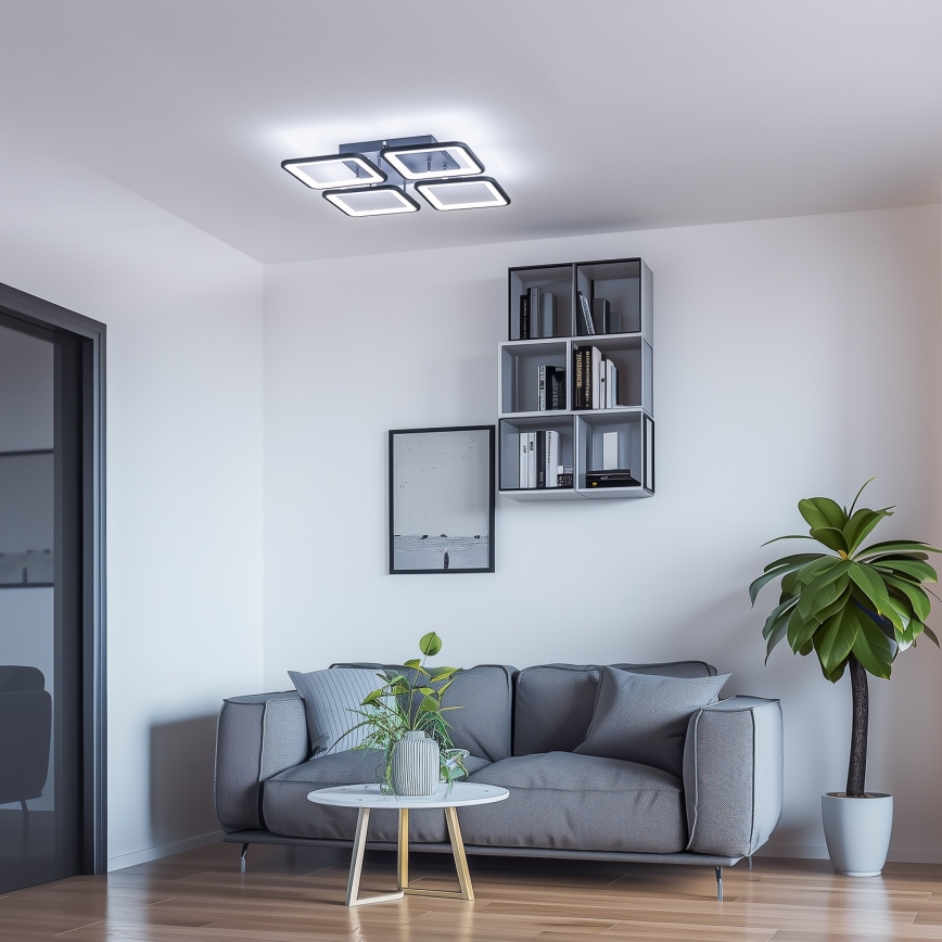 Brilagi - Пристельова LED люстра з регулюванням яскравості SQUARED LED/85W/230V 3000-6500K + пульт дистанційного керування