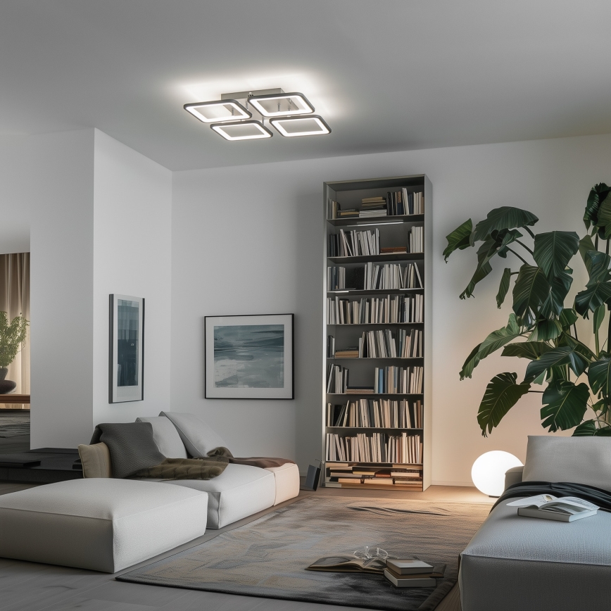 Brilagi - Пристельова LED люстра з регулюванням яскравості SQUARED LED/85W/230V 3000-6500K + пульт дистанційного керування