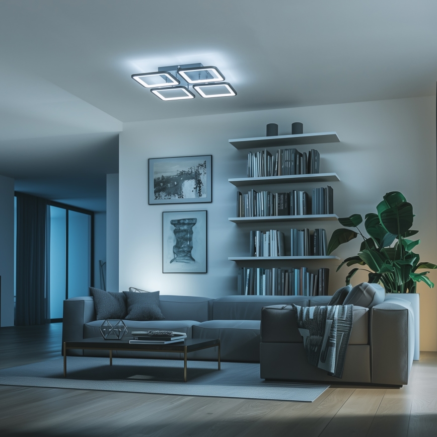 Brilagi - Пристельова LED люстра з регулюванням яскравості SQUARED LED/85W/230V 3000-6500K + пульт дистанційного керування
