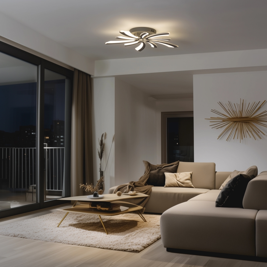 Brilagi - Пристельова LED люстра з регулюванням яскравості TWIST LED/55W/230V 3000-6500K антрацит + пульт дистанційного керування