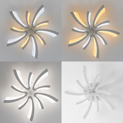 Brilagi - Пристельова LED люстра з регулюванням яскравості TWIST LED/55W/230V 3000-6500K білий + пульт дистанційного керування