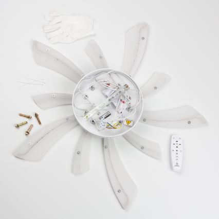 Brilagi - Пристельова LED люстра з регулюванням яскравості TWIST LED/55W/230V 3000-6500K білий + пульт дистанційного керування