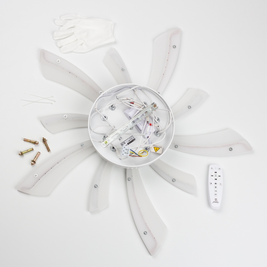 Brilagi - Пристельова LED люстра з регулюванням яскравості TWIST LED/55W/230V 3000-6500K білий + пульт дистанційного керування