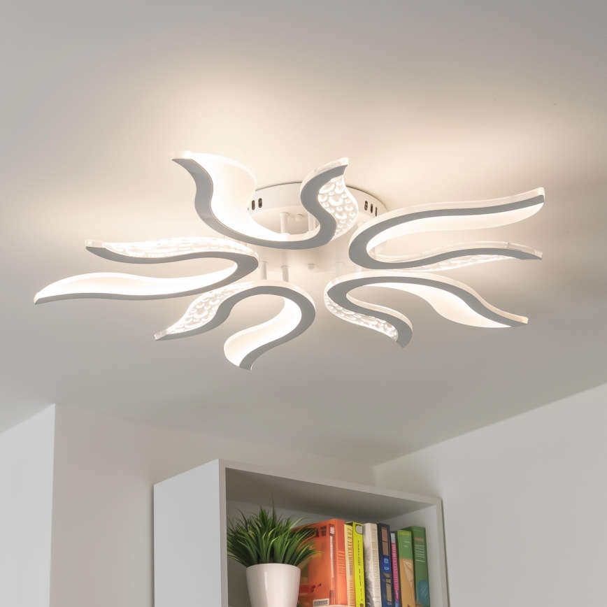 Brilagi - Пристельова LED люстра з регулюванням яскравості TWIST LED/65W/230V 3000-6500K білий + пульт дистанційного керування