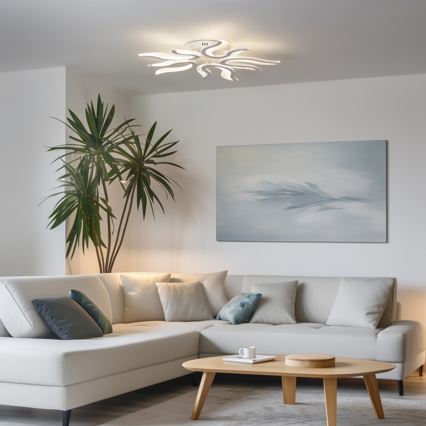 Brilagi - Пристельова LED люстра з регулюванням яскравості TWIST LED/65W/230V 3000-6500K білий + пульт дистанційного керування