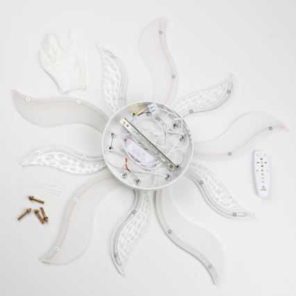 Brilagi - Пристельова LED люстра з регулюванням яскравості TWIST LED/65W/230V 3000-6500K білий + пульт дистанційного керування