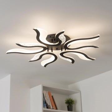Brilagi - Пристельова LED люстра з регулюванням яскравості TWIST LED/65W/230V 3000-6500K чорний + пульт дистанційного керування