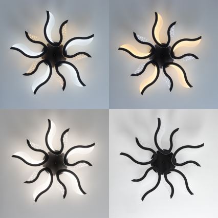 Brilagi - Пристельова LED люстра з регулюванням яскравості TWIST LED/65W/230V 3000-6500K чорний + пульт дистанційного керування