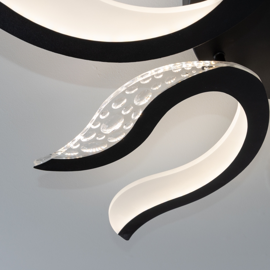 Brilagi - Пристельова LED люстра з регулюванням яскравості TWIST LED/65W/230V 3000-6500K чорний + пульт дистанційного керування