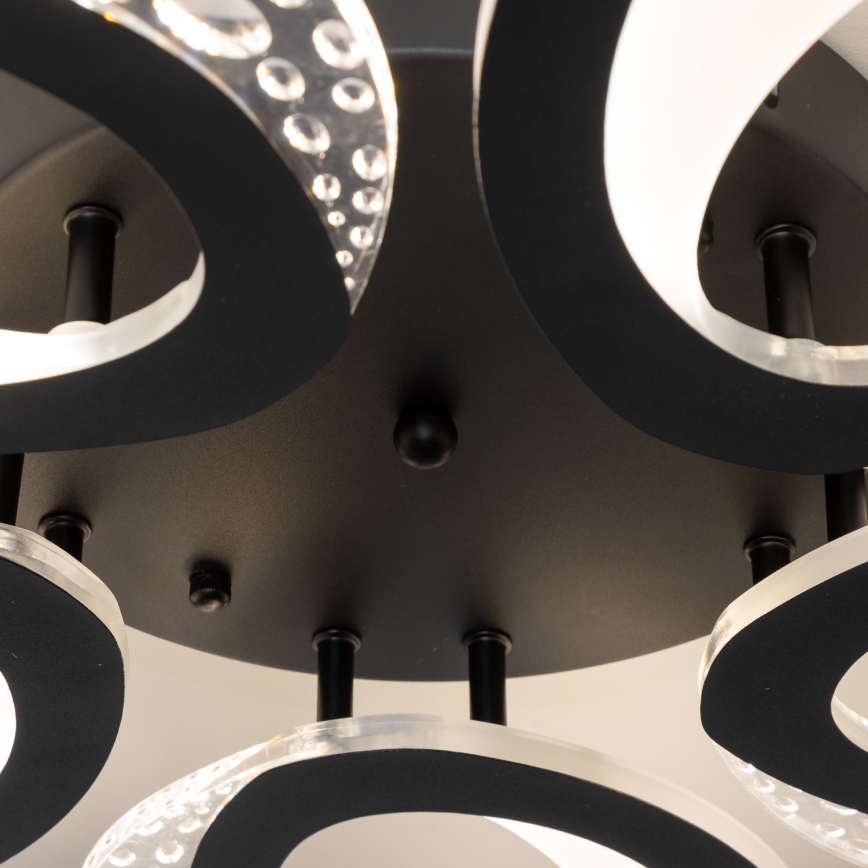 Brilagi - Пристельова LED люстра з регулюванням яскравості TWIST LED/65W/230V 3000-6500K чорний + пульт дистанційного керування