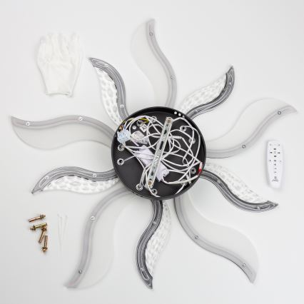 Brilagi - Пристельова LED люстра з регулюванням яскравості TWIST LED/65W/230V 3000-6500K чорний + пульт дистанційного керування