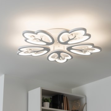 Brilagi - Пристельова LED люстра з регулюванням яскравості TWIST LED/80W/230V 3000-6500K білий + пульт дистанційного керування