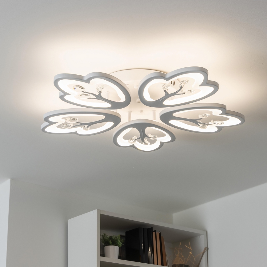 Brilagi - Пристельова LED люстра з регулюванням яскравості TWIST LED/80W/230V 3000-6500K білий + пульт дистанційного керування