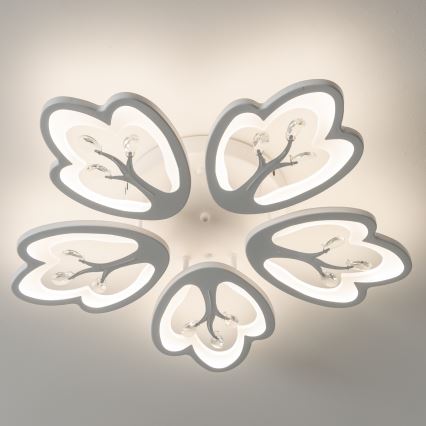 Brilagi - Пристельова LED люстра з регулюванням яскравості TWIST LED/80W/230V 3000-6500K білий + пульт дистанційного керування