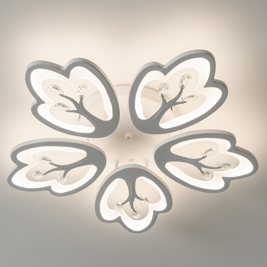 Brilagi - Пристельова LED люстра з регулюванням яскравості TWIST LED/80W/230V 3000-6500K білий + пульт дистанційного керування