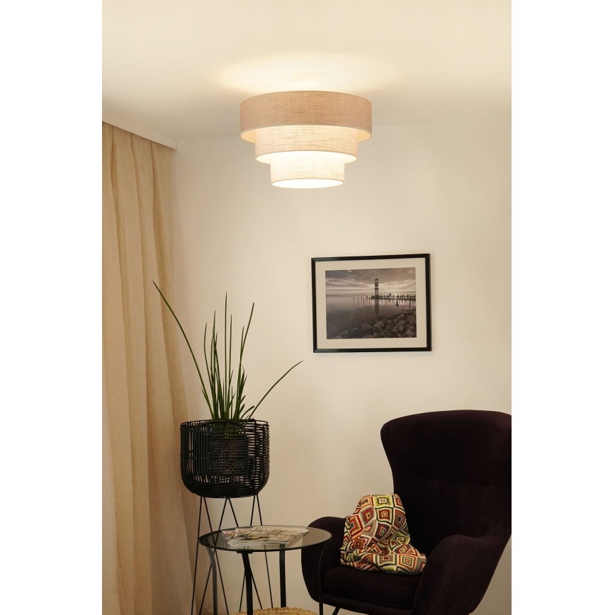 Brilagi - Пристельова люстра ALASKA LUNETA 1xE27/15W/230V діаметр 45 см сірий/кремовий