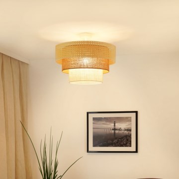 Brilagi - Пристельова люстра CEDAR LUNETA 1xE27/15W/230V діаметр 45 см бежевий/коричневий/кремовий
