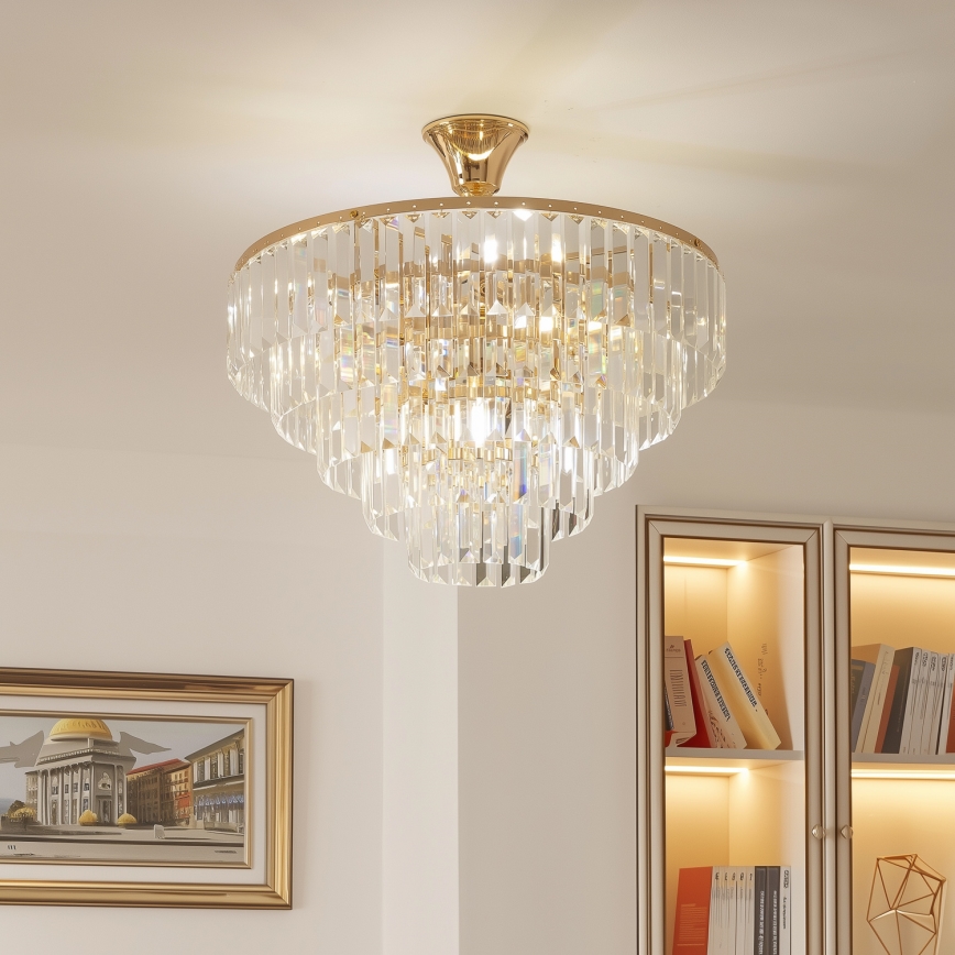 Brilagi - Пристельова люстра CRYSTAL 5xE14/40W/230V золотий