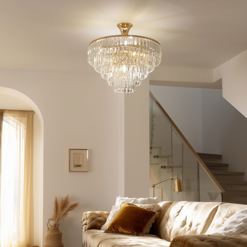 Brilagi - Пристельова люстра CRYSTAL 5xE14/40W/230V золотий