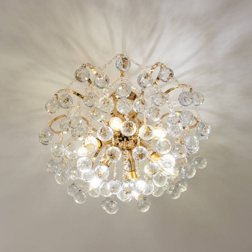 Brilagi - Пристельова люстра CRYSTAL 6xE14/60W/230V золотий
