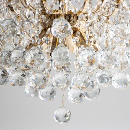 Brilagi - Пристельова люстра CRYSTAL 6xE14/60W/230V золотий