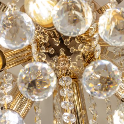 Brilagi - Пристельова люстра CRYSTAL 6xE14/60W/230V золотий